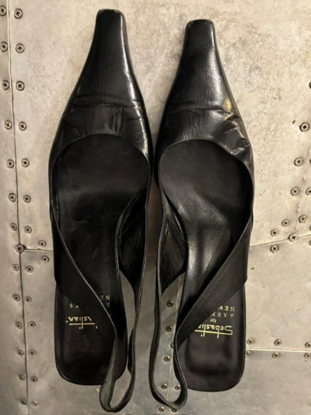 Barney's NY Leather Slingbacks
